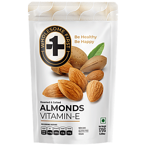 Buy Wholesome First Roasted & Salted Almonds Rich In Vitamin E Online