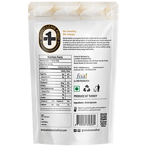 Buy Wholesome First Dried Apricots Rich In Vitamin A & C Online at