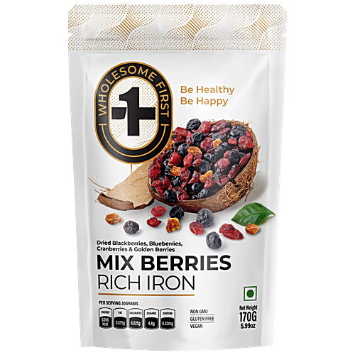 Buy Wholesome First Mix Berries Dried Rich In Iron Online at Best