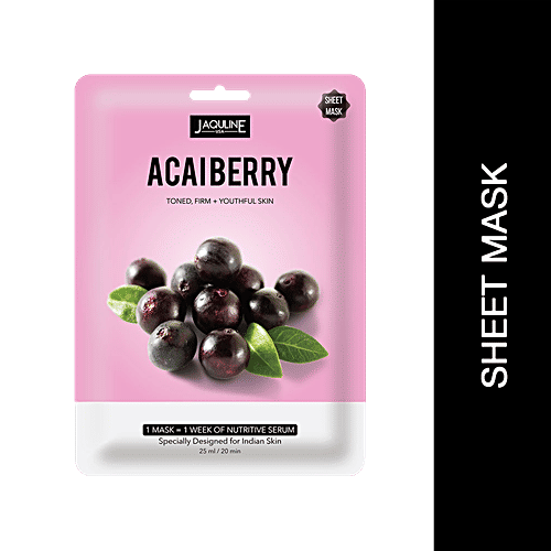 Jaquline USA Acaiberry Sheet Mask - For Toned & Firm Skin, 30 g  