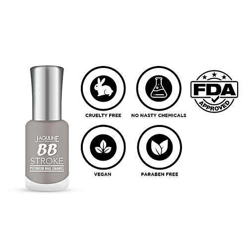 Jaquline USA BB Stroke Premium Nail Enamel - Long Lasting, 8 ml 04 Nut Cake 