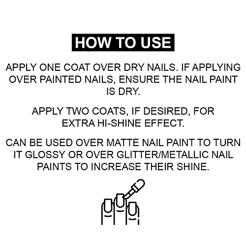 Jaquline USA Gel Stroke Hi Shine Top Coat - Increases Shine Of Nail Paints, 8 ml  