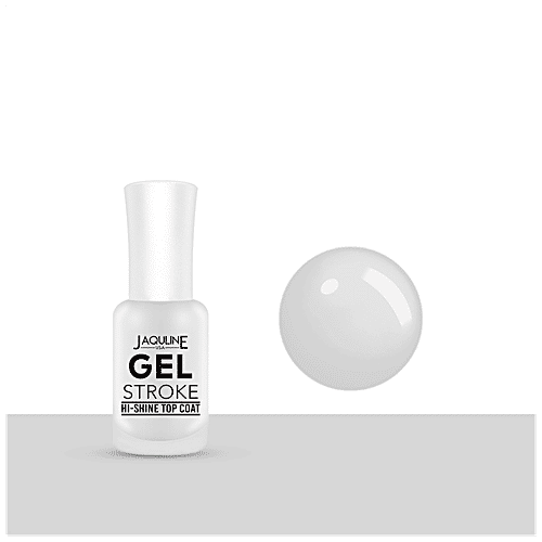 Jaquline USA Gel Stroke Hi Shine Top Coat - Increases Shine Of Nail Paints, 8 ml  