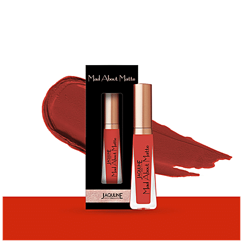 Jaquline USA Mad About Matte Liquid Lipstick - Long Lasting, Smudge Proof, 6.5 ml Let's Jam 