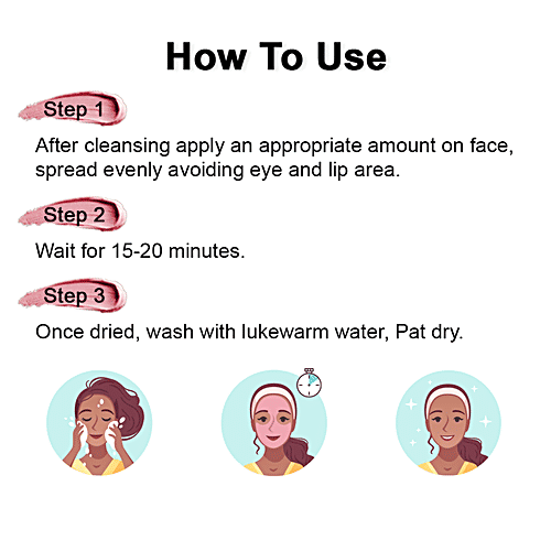 Jaquline USA Pink Clay Face Mask - Boosts Radiance, 100 g