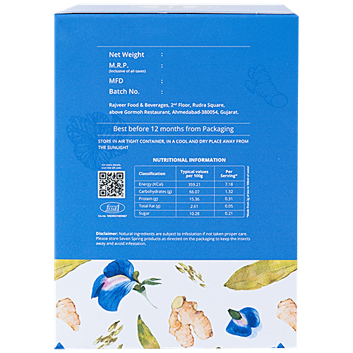 Seven Spring Tea Blue Pea Ginger Fennel Tea - Packed Wth Nutrients, Boosts Immunity, 30 g Box 
