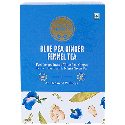 Seven Spring Tea Blue Pea Ginger Fennel Tea - Packed Wth Nutrients, Boosts Immunity, 30 g Box 