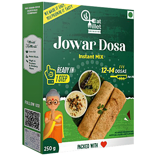 Buy EAT MILLET Jowar Dosa Instant Mix Low In GI, Nutri Rich, High In