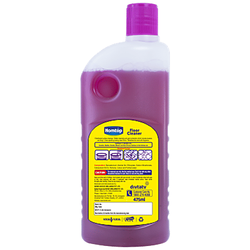Homtop Disinfectant Floor Cleaner - Kills 99.9% Germs, Tough On Stains, Lavender, 475 ml (Buy 1 Get 1 Free) 