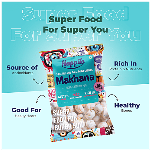 Happilo Premium All Natural Fox Nuts - Phool Makhana, Protein, Zero Cholesterol, 100 g  