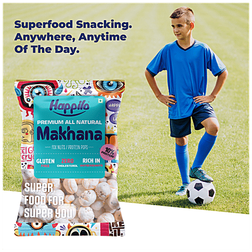 Happilo Premium All Natural Fox Nuts - Phool Makhana, Protein, Zero Cholesterol, 100 g  