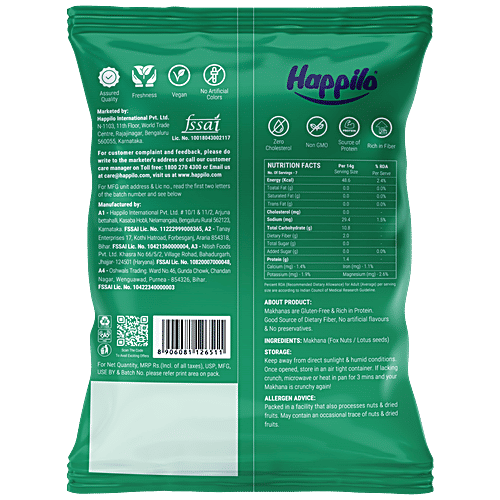Happilo PremiumÂ Jumbo Fox NutsÂ - Phool Makhana, Protein, Zero Cholesterol, 200 g  