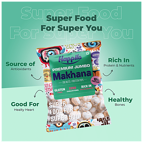 Buy Happilo Premium Jumbo Fox Nuts Phool Makhana, 100 Protein, Zero