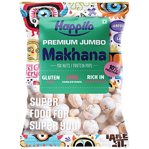 Happilo PremiumÂ Jumbo Fox NutsÂ - Phool Makhana, Protein, Zero Cholesterol, 200 g  