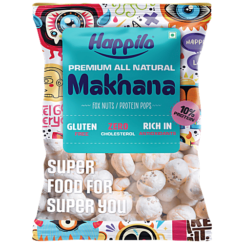 Happilo PremiumÂ All Natural Fox NutsÂ - Phool Makhana, Protein, Zero Cholesterol, 200 g  