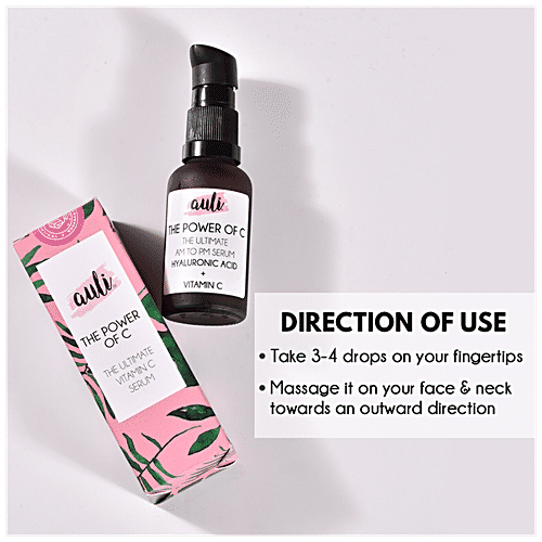 Auli Power Of C The Ultimate Vitamin C Serum - With Hyaluronic Acid, Repairs Damages, 30 ml