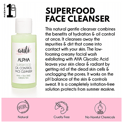 Buy Auli Alpha Superfood OilControl Face Cleanser For Deep Cleansing Online at Best Price of