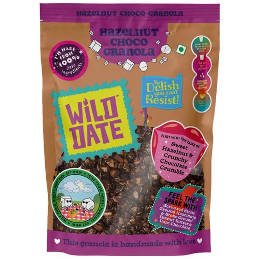Wild Date Hazelnut Choco Granola - Gluten-Free, No Refined Sugar Added, 250 g 