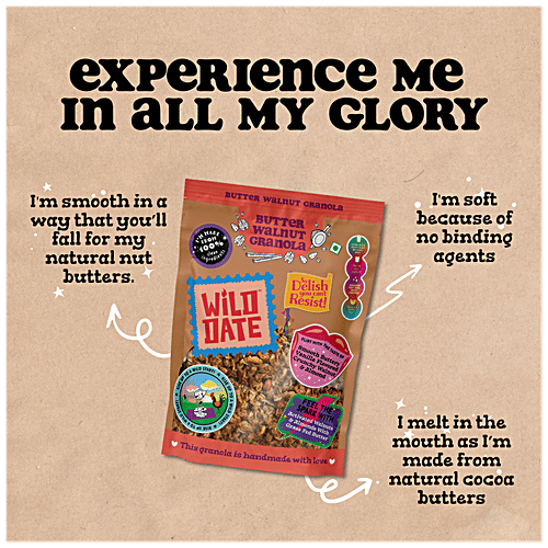 Wild Date Butter Walnut Granola - Gluten-Free, No Refined Sugar Added, 250 g  