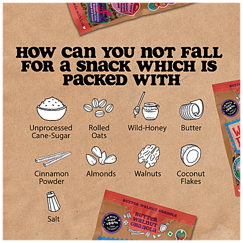 Wild Date Butter Walnut Granola - Gluten-Free, No Refined Sugar Added, 250 g  