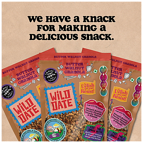 Wild Date Butter Walnut Granola - Gluten-Free, No Refined Sugar Added, 250 g  
