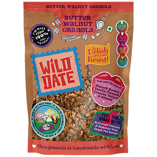 Wild Date Butter Walnut Granola - Gluten-Free, No Refined Sugar Added, 250 g  