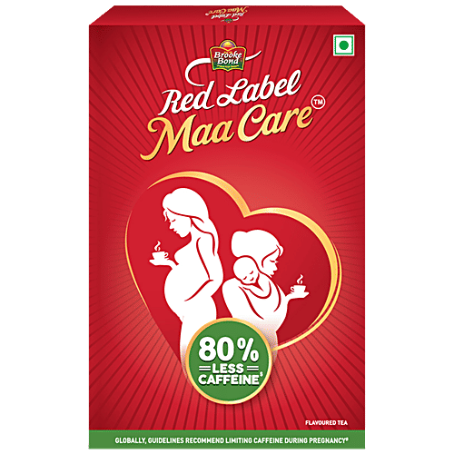 Brooke Bond Red Label Maa Care Flavoured Tea - 80% Less Caffeine, For Expectant & Lactating Mothers, 100 g  