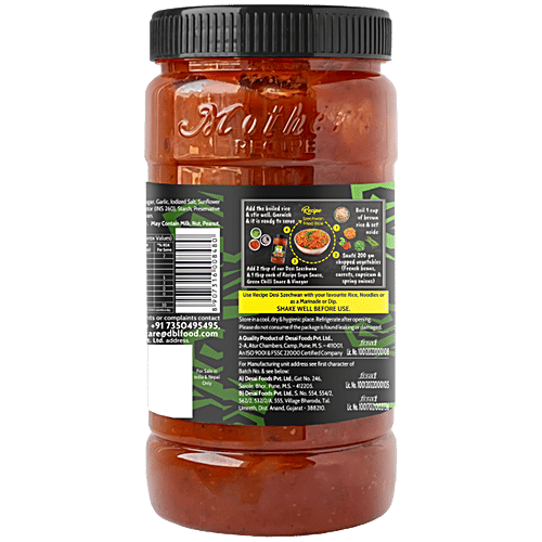 Mother's Recipe Desi Szechwan Chutney For Dip & Spread - Hot & Flavourful, 1 kg Jar 