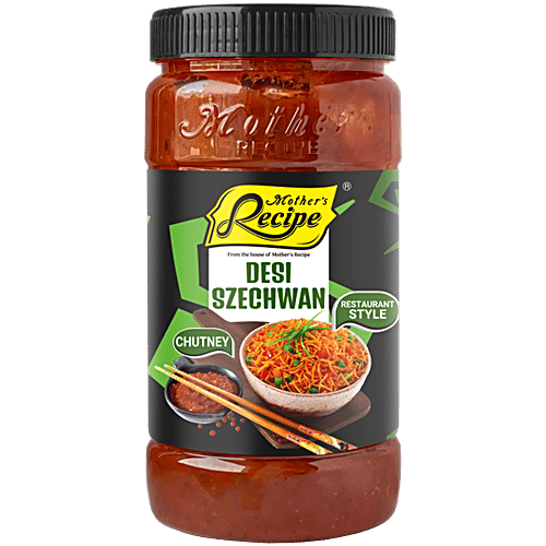 Mother's Recipe Desi Szechwan Chutney For Dip & Spread - Hot & Flavourful, 1 kg Jar 