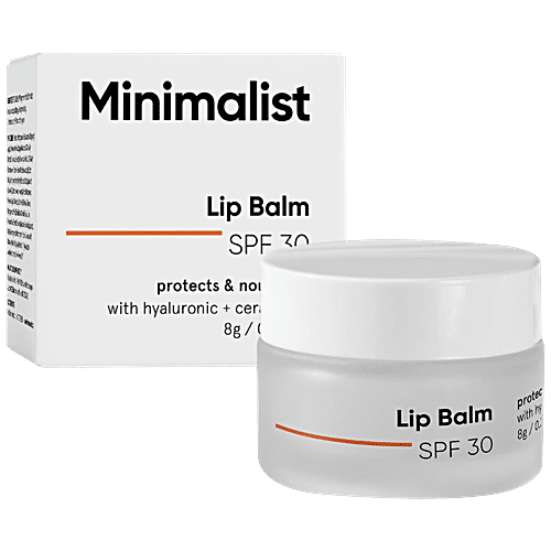 Minimalist Lip Balm SPF 30 - With Hyaluronic Acid & Ceramides, Protects & Nourishes Lips, 8 g  