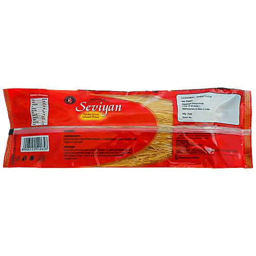 HAND BRAND Premium Seviyan/ Roasted Vermicelli - Long Cut, Carbohydrate Rich, 450 g Pouch 