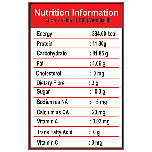 HAND BRAND Premium Seviyan/ Roasted Vermicelli - Long Cut, Carbohydrate Rich, 450 g Pouch 