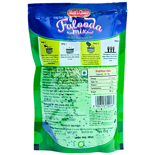 MOM'S CHOICE Kesar Pista Falooda Mix - Easy To Make Dessert, 200 g Pouch 