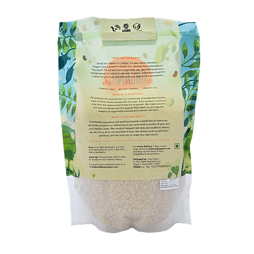 Buy I Say Organic White Basmati Rice/Chawal High In Fibre Online at