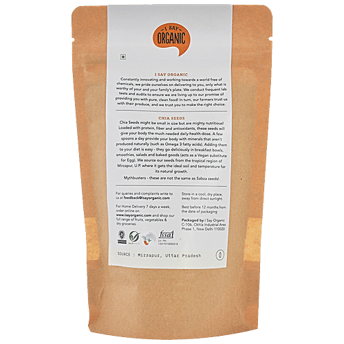 Buy I Say Organic Chia Seeds Rich In Antioxidants & Fibre Online at