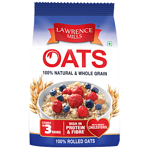 Buy Lawrence Mills Rolled Oats 100 Natural & Whole Grain, High In