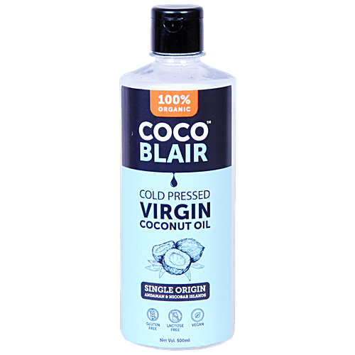 Coco Blair Cold Pressed Virgin Coconut Oil - Organic, Vegan, Lactose & Gluten Free, 100 ml PET Bottle 