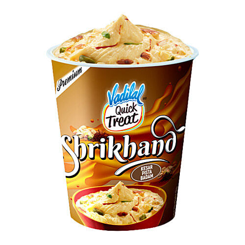 Vadilal Kesar Pista Badam Shrikhand - Premium With Dryfruit, 500 g  