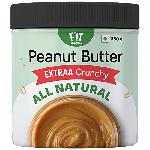 Buy Fit Nutrition Peanut Butter Natural, Unsweetened, Extraa Crunchy