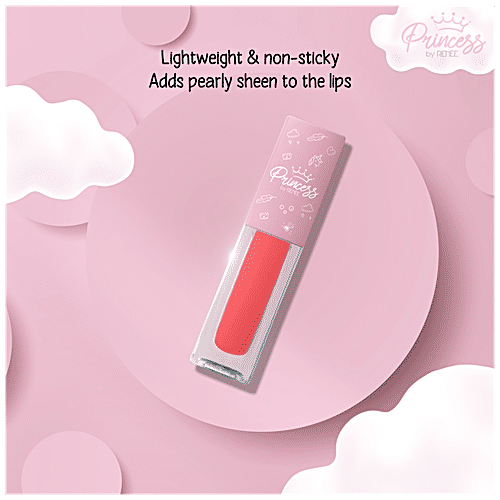 Princess by Renee Twinkle Lip Gloss - Shea Butter & Vitamin E, Hydrating, Lightweight, Non-Sticky, 1.8 ml Poppy Pink 