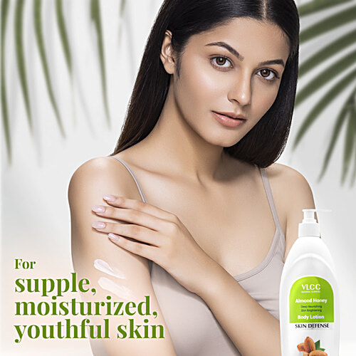 VLCC Almond Honey Deep Nourishing & Skin Brightening Body Lotion - Deep Nourishment, Glowing & Youthful Skin, 600 ml  