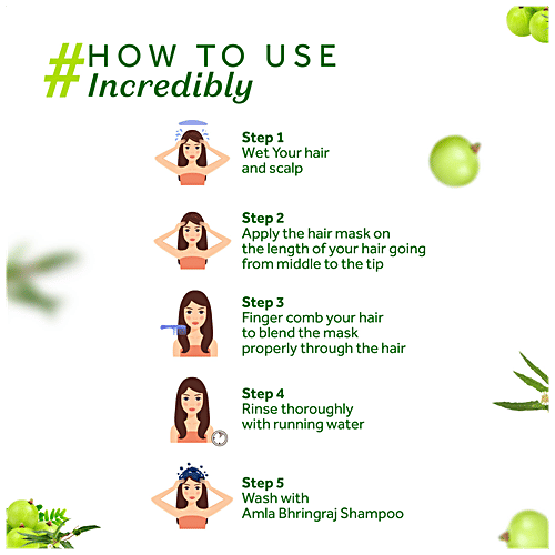 Atulya Amla Bhringraj Hair Mask - With Black Seed Oil, Deeply Conditions, Improves Texture, 200 g  