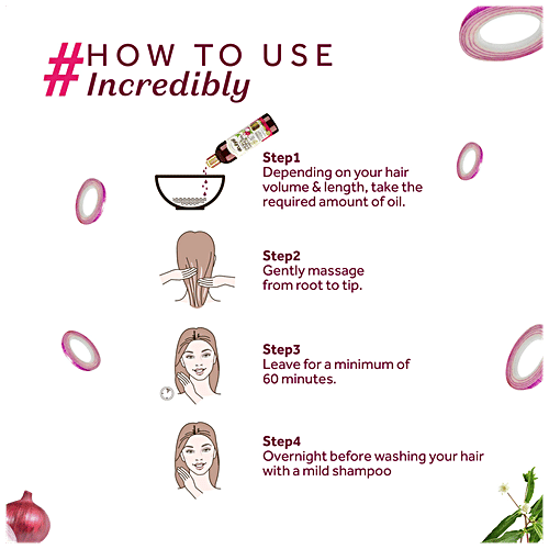 Atulya Onion Bhringraj Hair Oil - With Sesame, Nutritional & Strengthener, Nourish Scalp, 200 ml