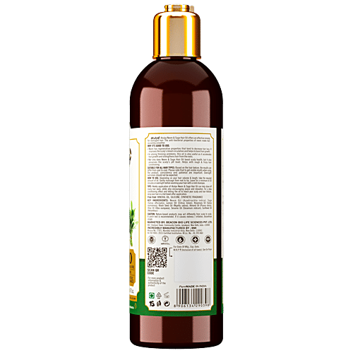 Atulya Neem & Sage Hair Oil - With Sesame, Nourishing & Anti-dandruff, Improves Growth, 200 ml  