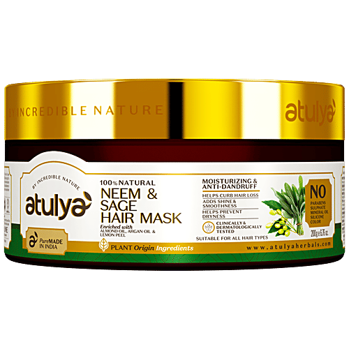 Buy ATULYA Neem & Sage Hair Mask With Lemon Peel, Moisturising & Anti