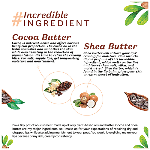 Atulya Natural Lip Balm - With Beeswax, Cocoa Butter, Shining & Healthfying, 5 g Chocolaty 