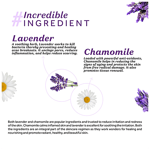 Atulya Lavender & Chamomile Foaming Face Wash - With In-Built Soft Brush, Lightening, Soothing, 150 ml  