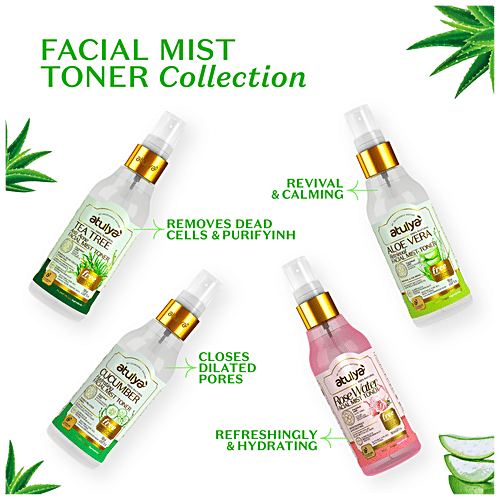 Atulya Aloe Vera Retrieval Facial Mist Toner - With Witch Hazel, Revival & Calming, 150 ml  