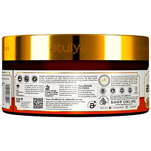 Atulya Vitamin C Face Mask - With Lemon, Chamomile Extract, Improves Luminosity, Skin Clarity, 200 g  