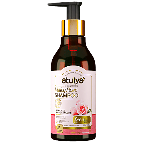 Buy ATULYA Valley Rose Shampoo Restores Shine & Volume, Removs Bad